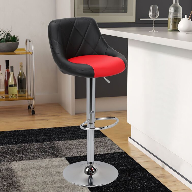 Black and outlet red bar stools